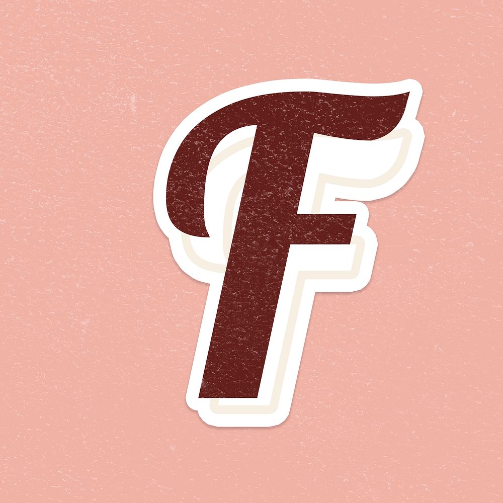 Letter F font printable a to z lettering alphabet psd