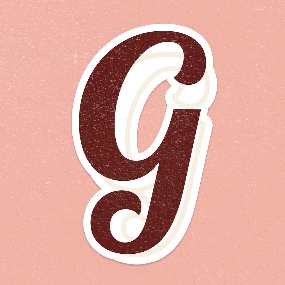 Letter G font printable a to z lettering alphabet psd