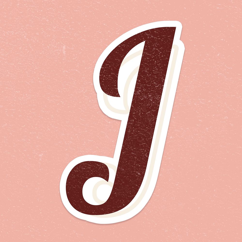 Letter J font printable a to z lettering alphabet psd