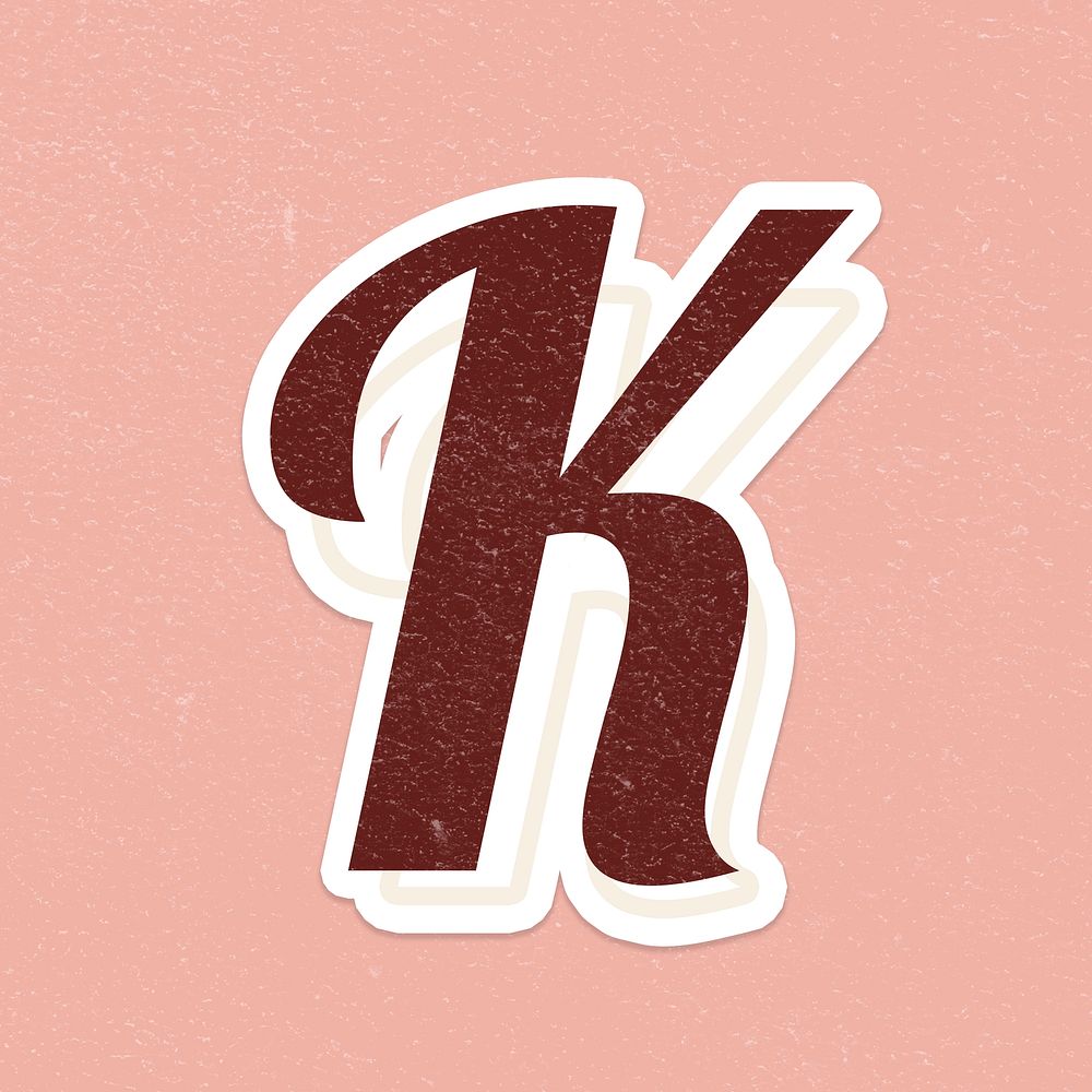 Letter K font printable a to z lettering alphabet psd