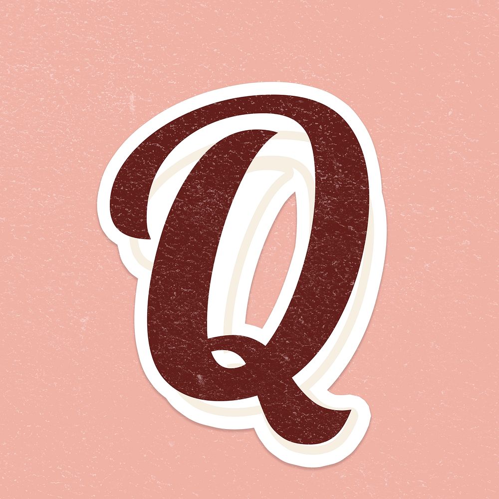 Letter Q font printable a to z lettering alphabet psd