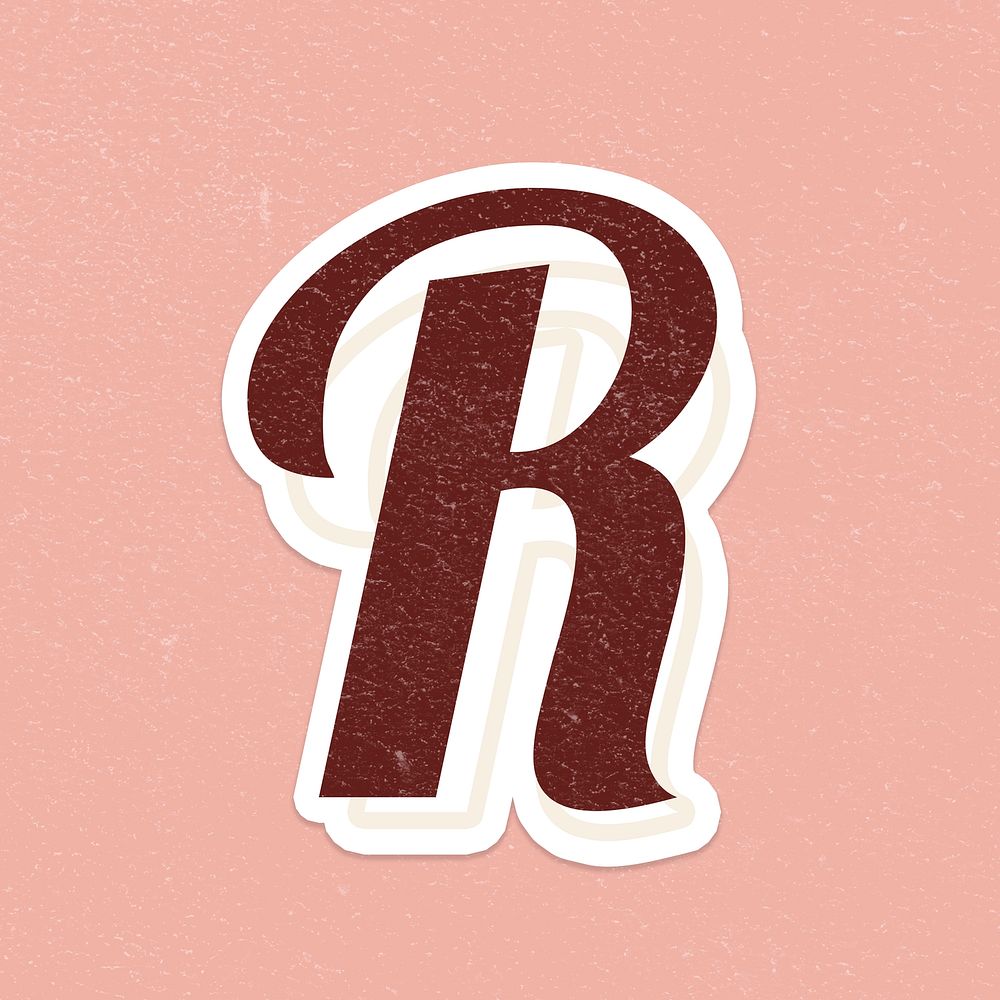 Letter R font printable a to z lettering alphabet psd