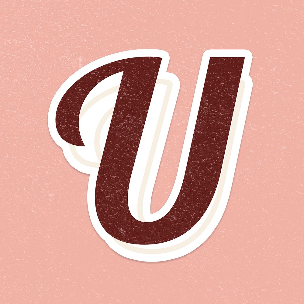 Letter U font printable a to z lettering alphabet psd