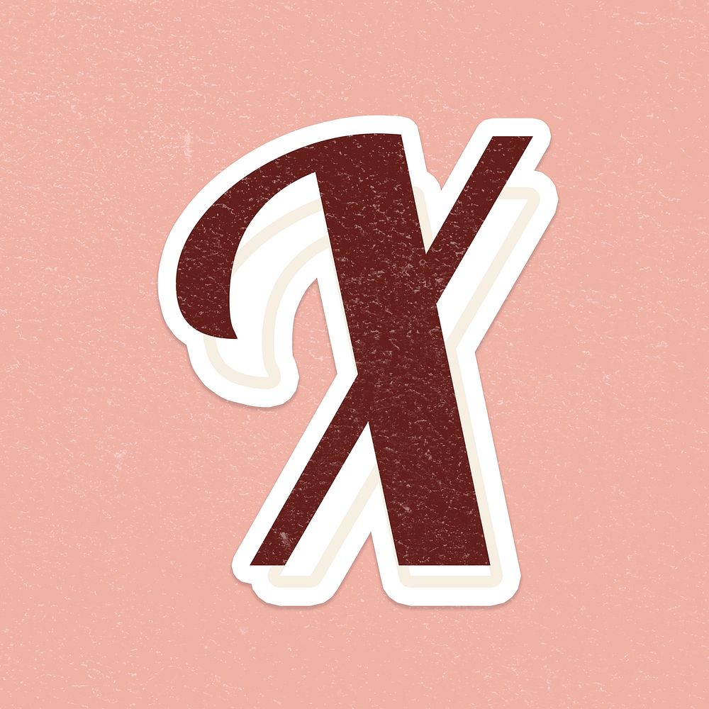 Letter X font printable a to z lettering alphabet psd