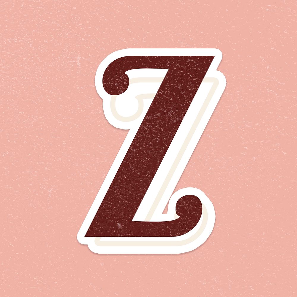 Letter Z font printable a to z lettering alphabet psd
