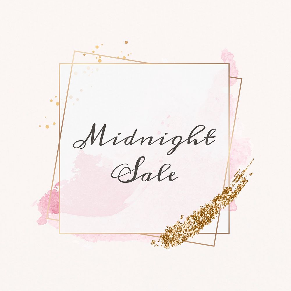 Midnight sale badge feminine frame