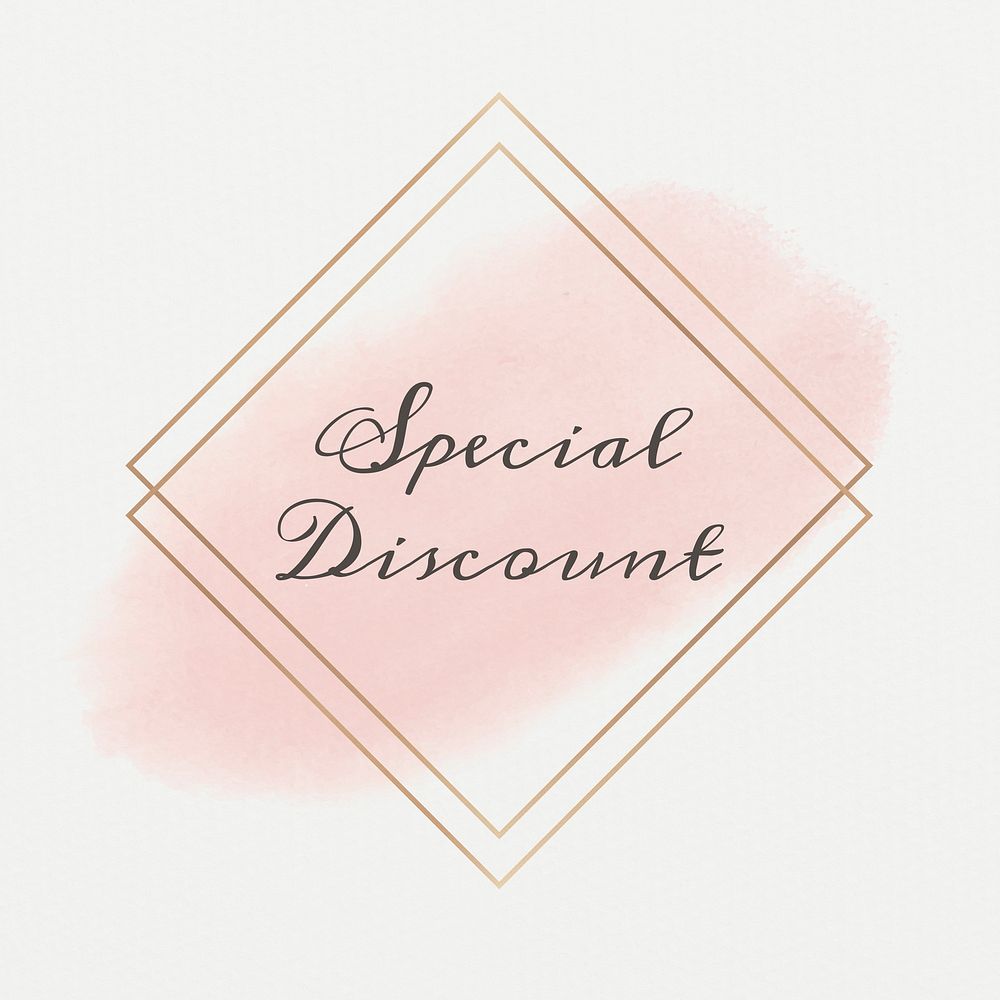 Special discount text feminine frame
