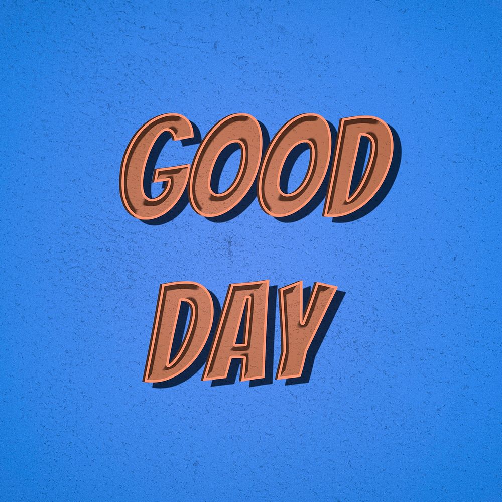 Good day word retro font style illustration 