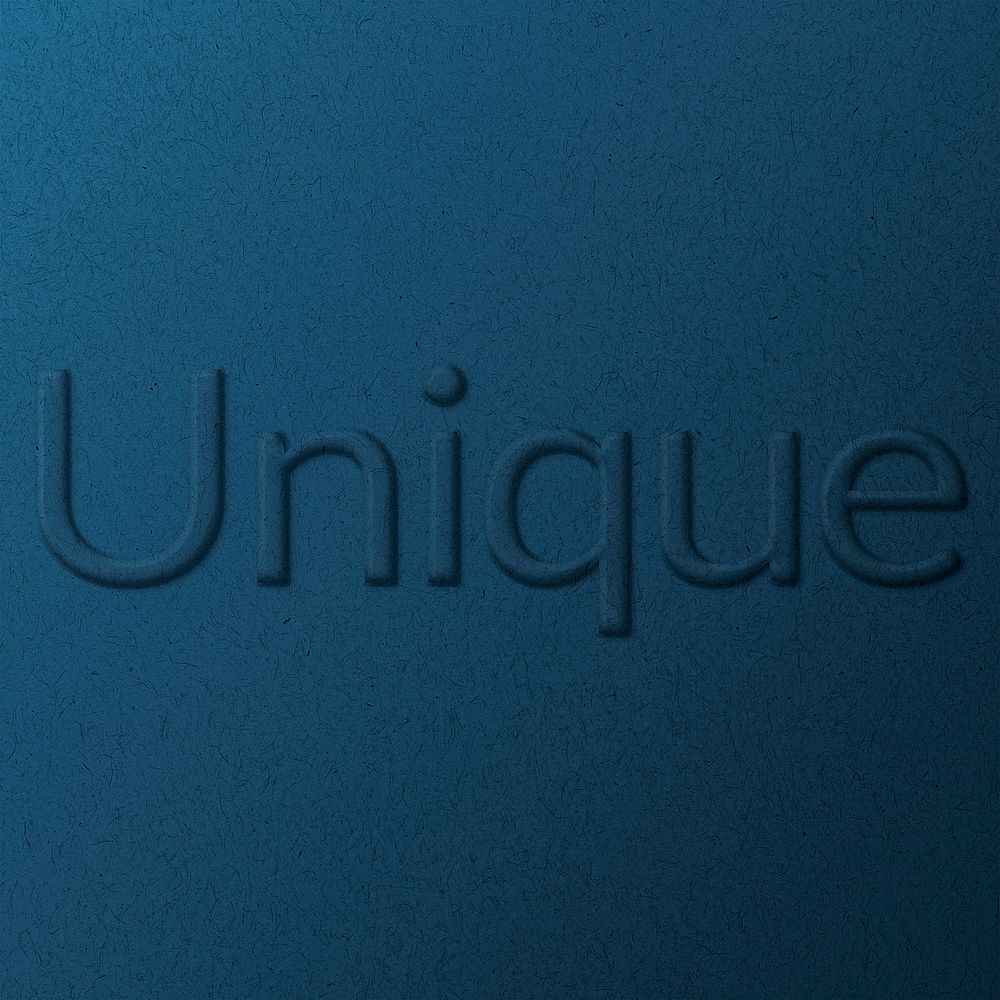 Word unique embossed typography font 