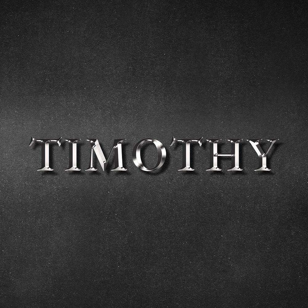 Timothy typography silver metallic effect | Free Photo - rawpixel
