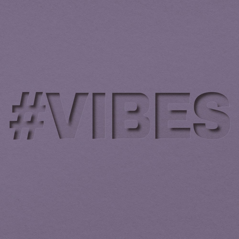Vibes word bold font typography