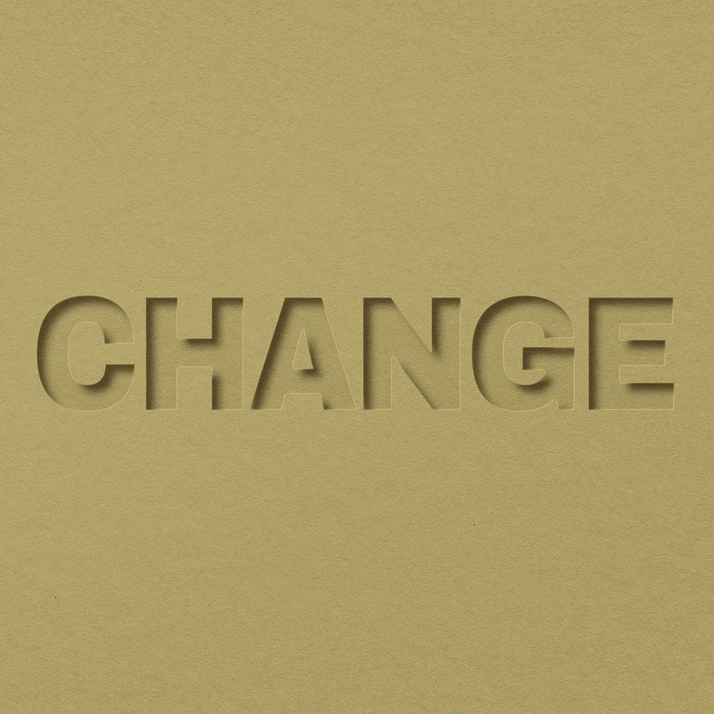 Change text cut-out font typography