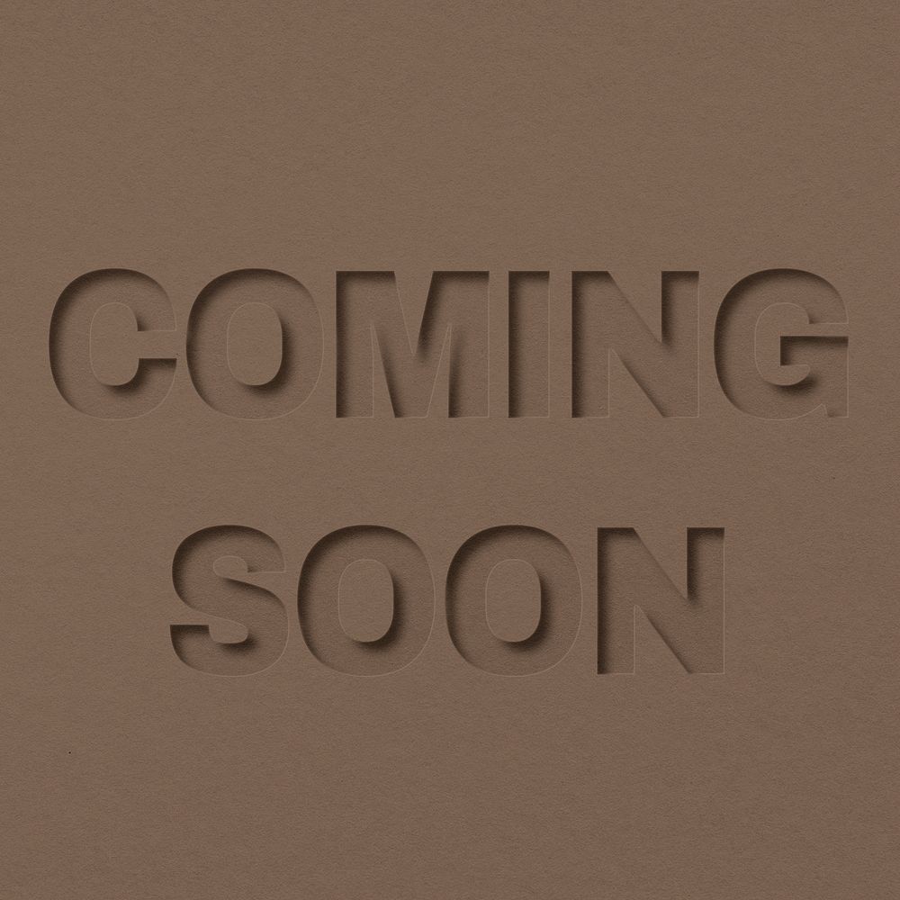 Coming soon text cut-out font typography
