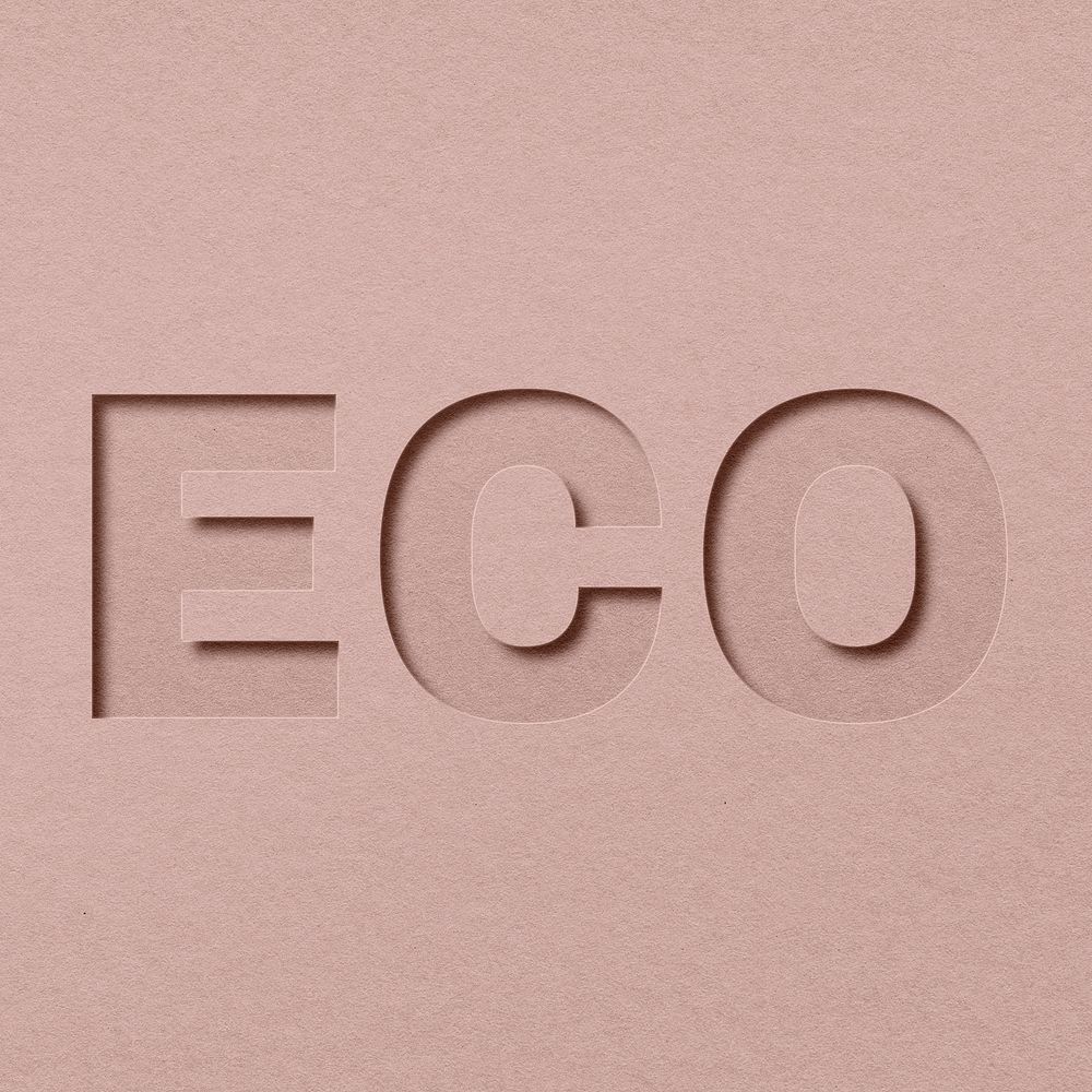 Eco text typeface paper texture