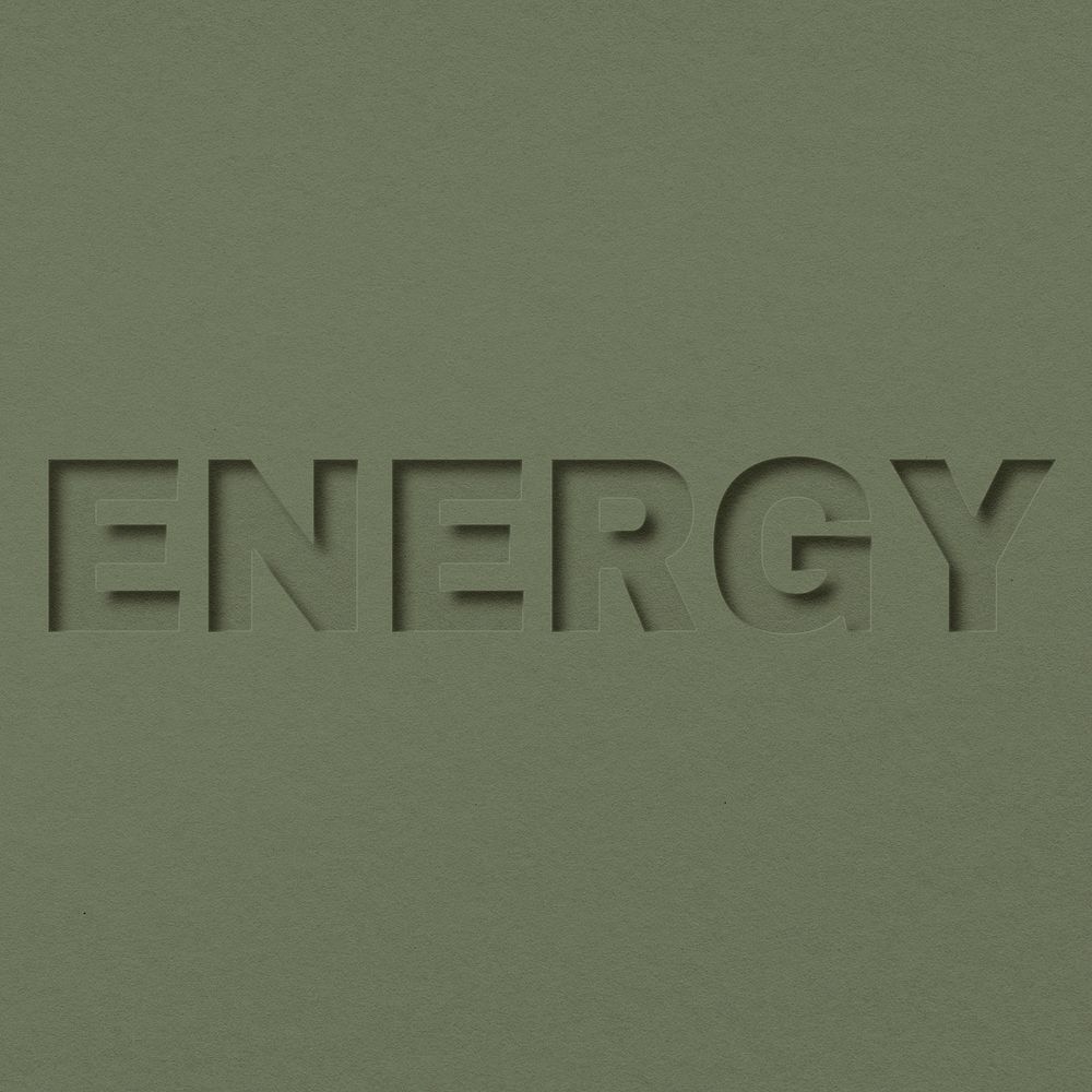 Energy text typeface paper texture