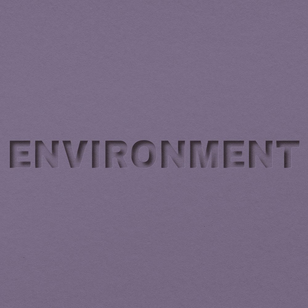 Environment text cut-out font typography
