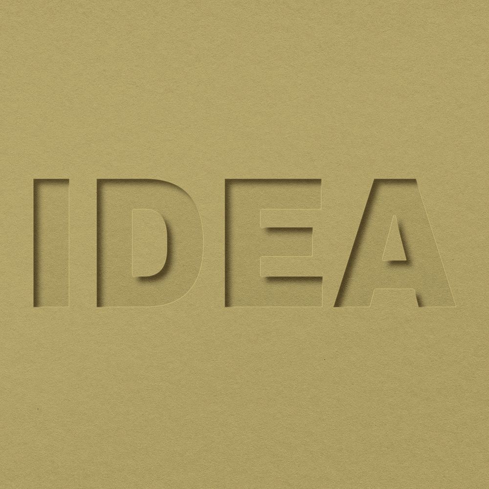Idea text typeface paper texture
