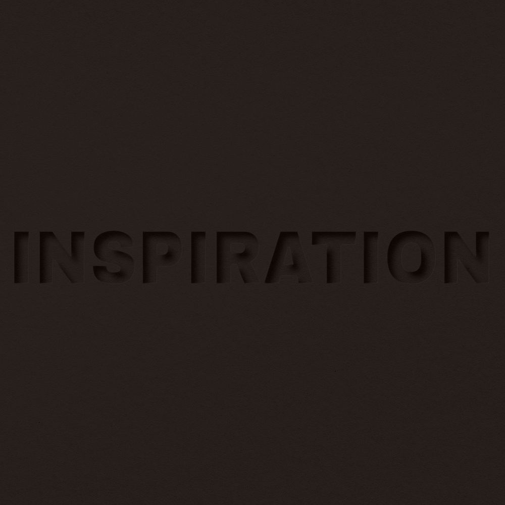 Inspiration word paper cut font typography