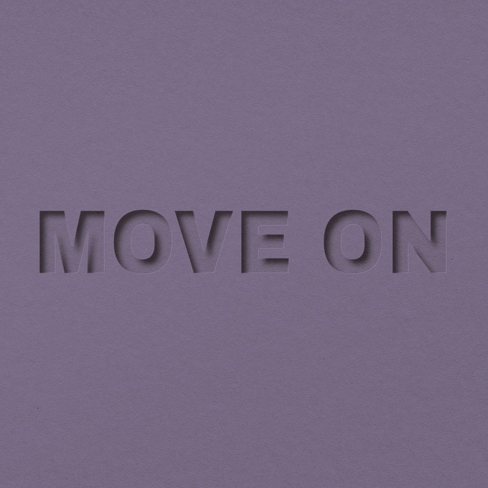 Move on text cut-out font typography