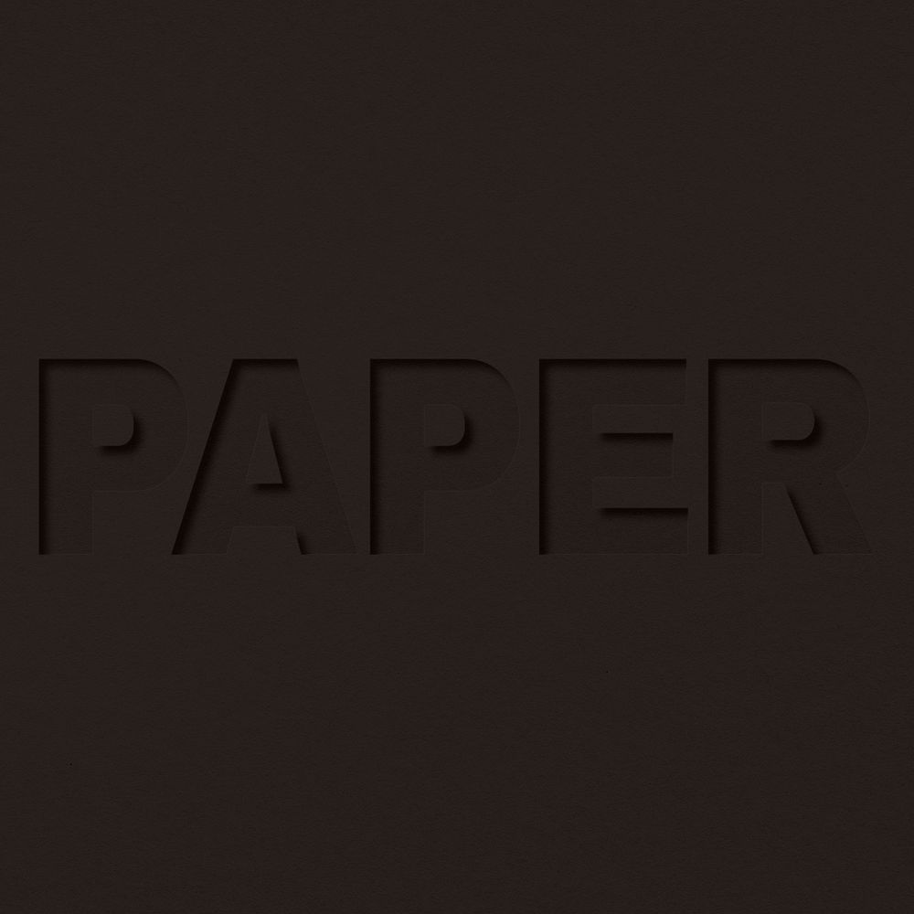 Paper word bold font typography paper texture