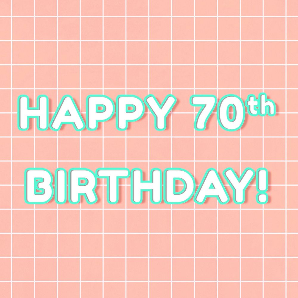 Neon miami now happy 70th birthday! bold font