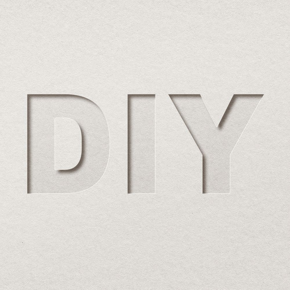 Paper cut DIY lettering font typography