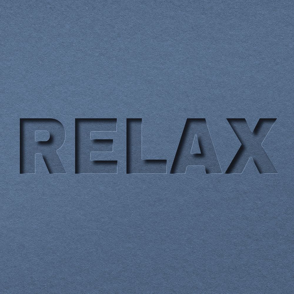 Paper cut 3d lettering relax font typography