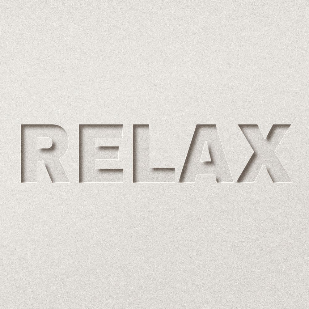 Paper cut 3d lettering relax font typography