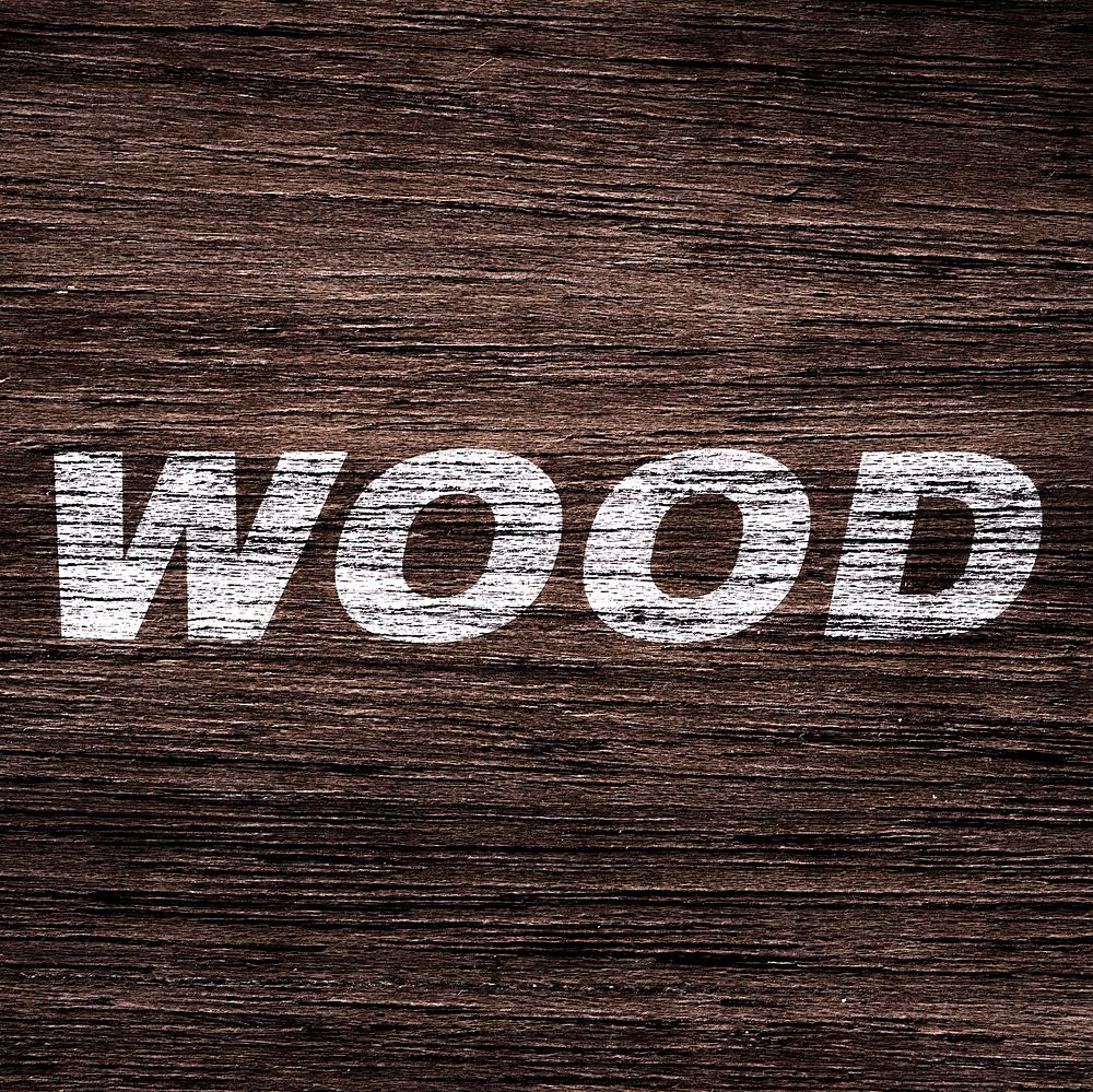 Bold italic wood word wood texture