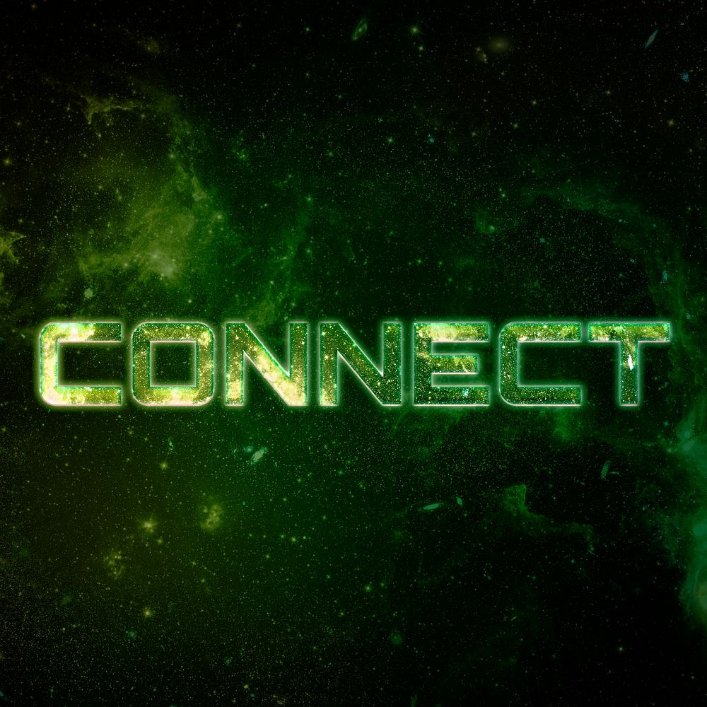 CONNECT text typography galaxy effect word
