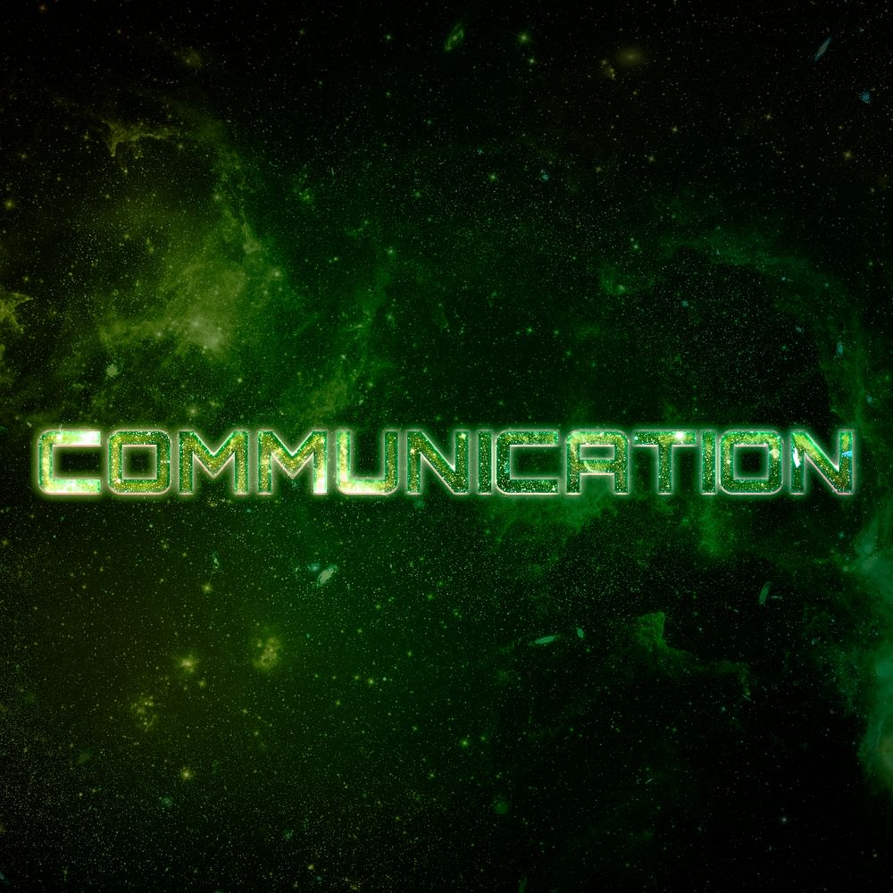 COMMUNICATION text typography galaxy effect word