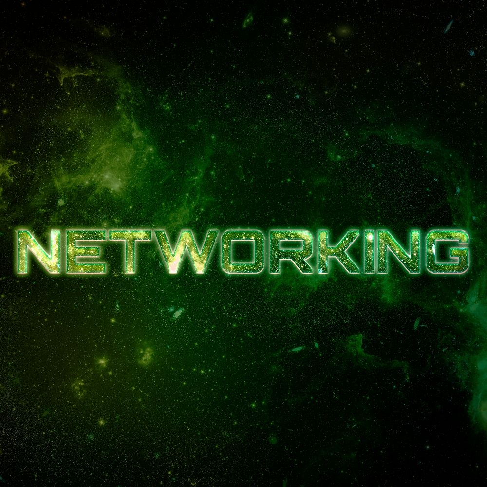 NETWORKING text typography galaxy effect word