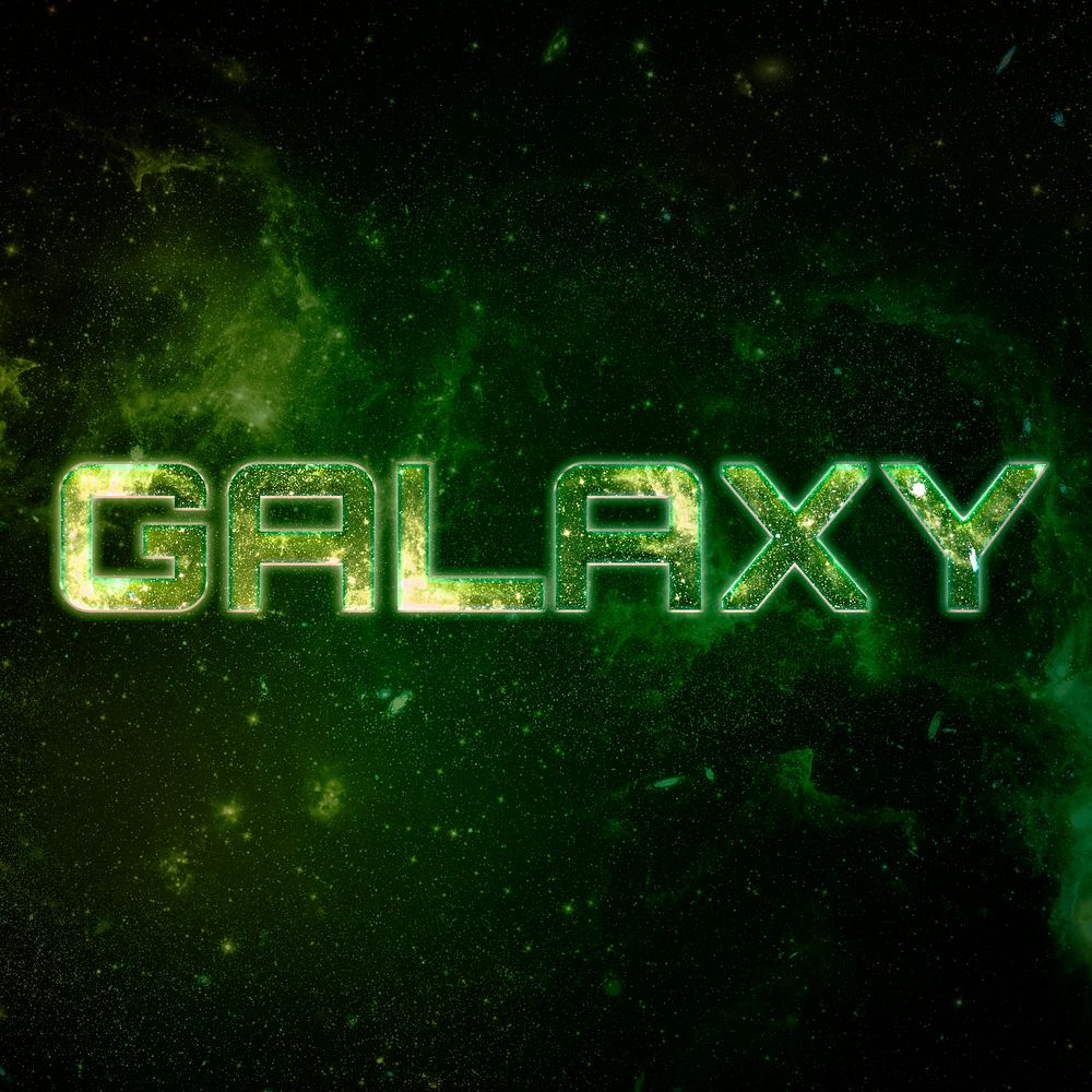 GALAXY text typography galaxy effect word
