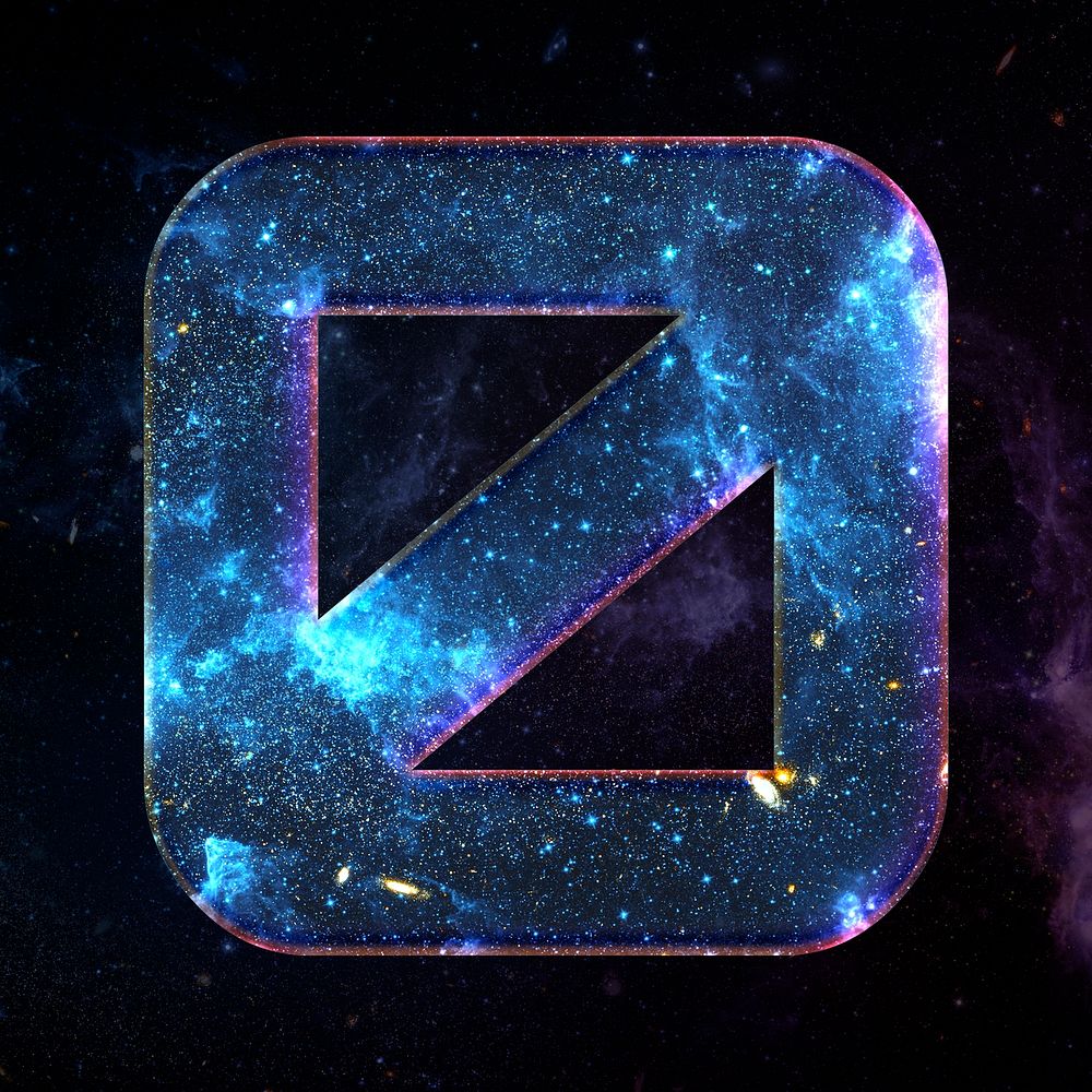 Number zero psd galaxy effect blue font