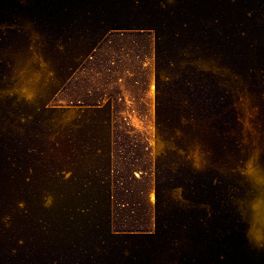 PSd number 1 galaxy effect brown font