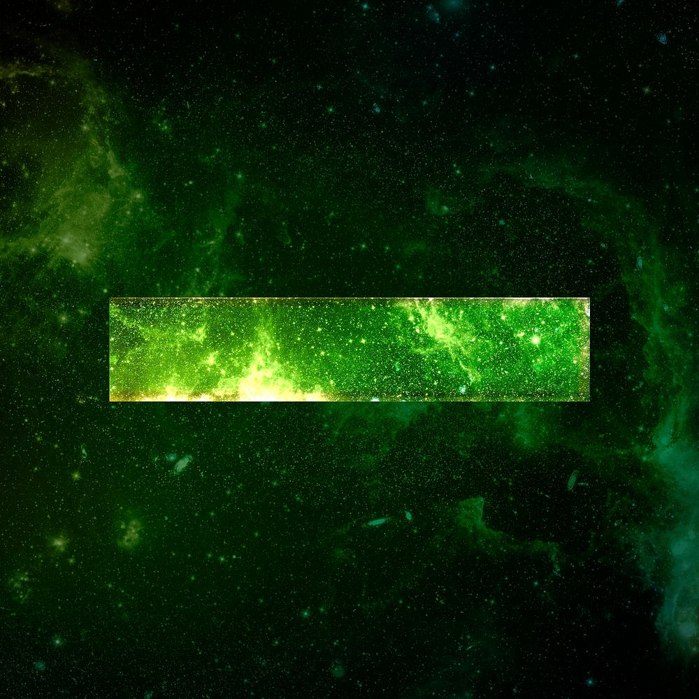 Underscore symbol psd galaxy space green sign