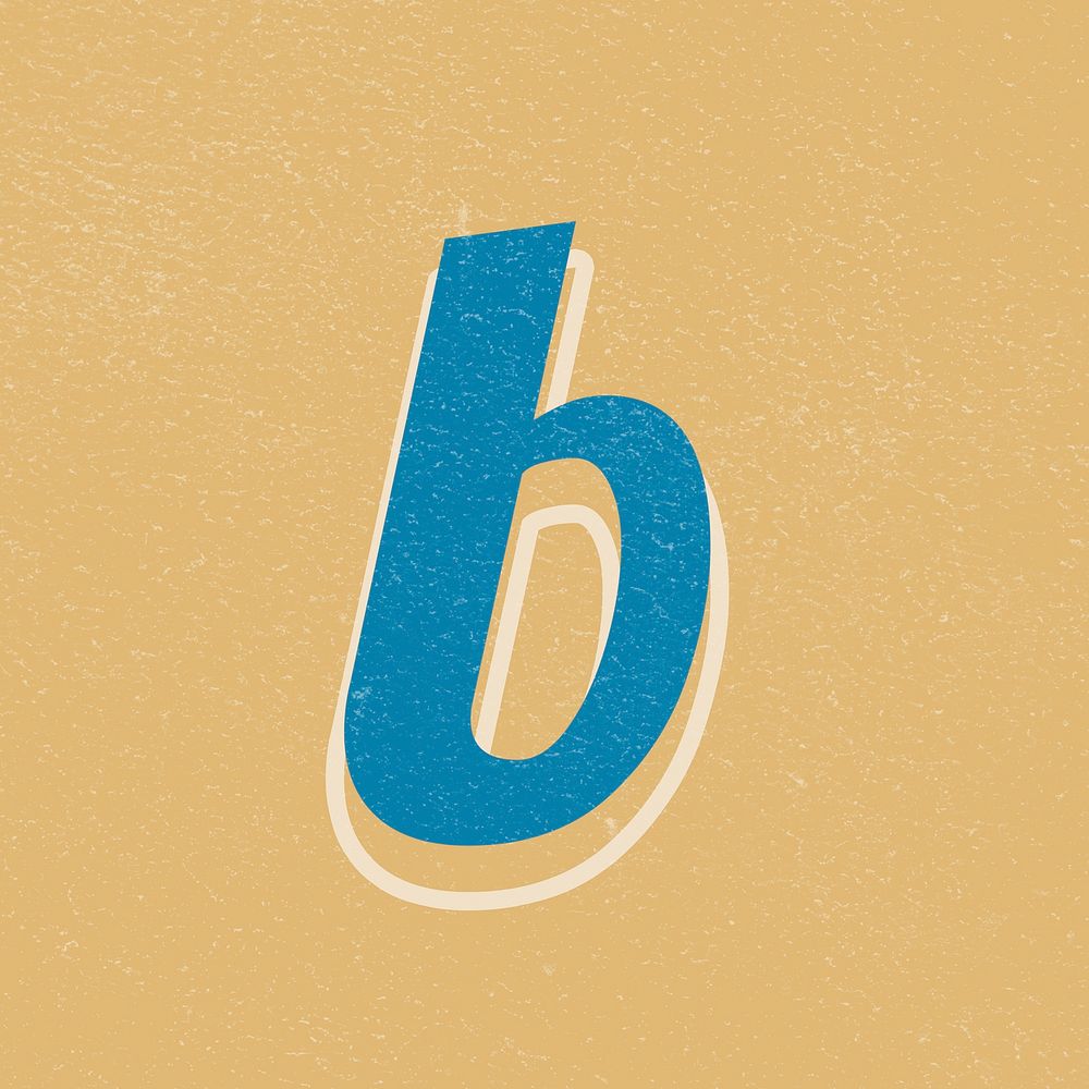 Letter b psd alphabet lettering