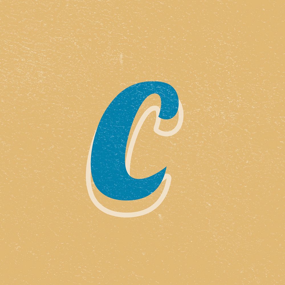Letter c psd alphabet lettering