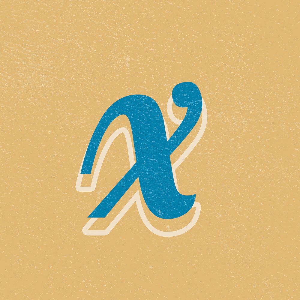 Letter x psd alphabet lettering