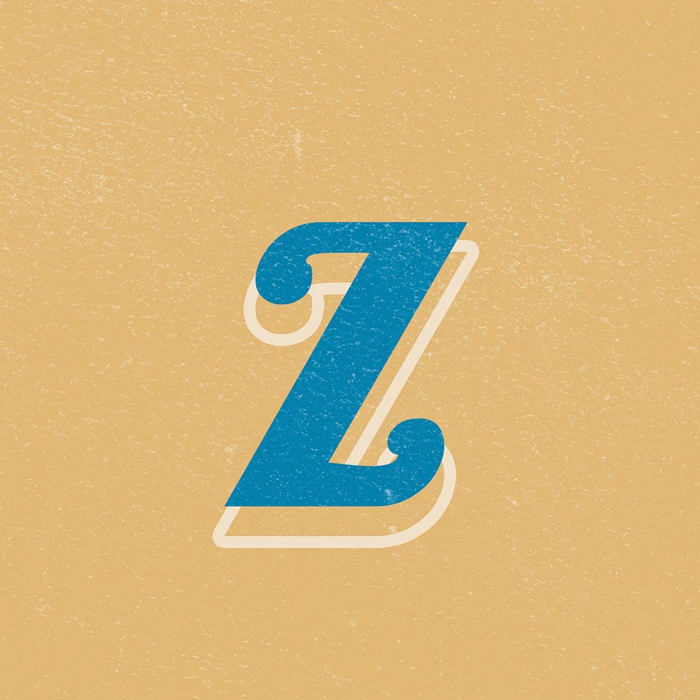 Letter z psd alphabet lettering