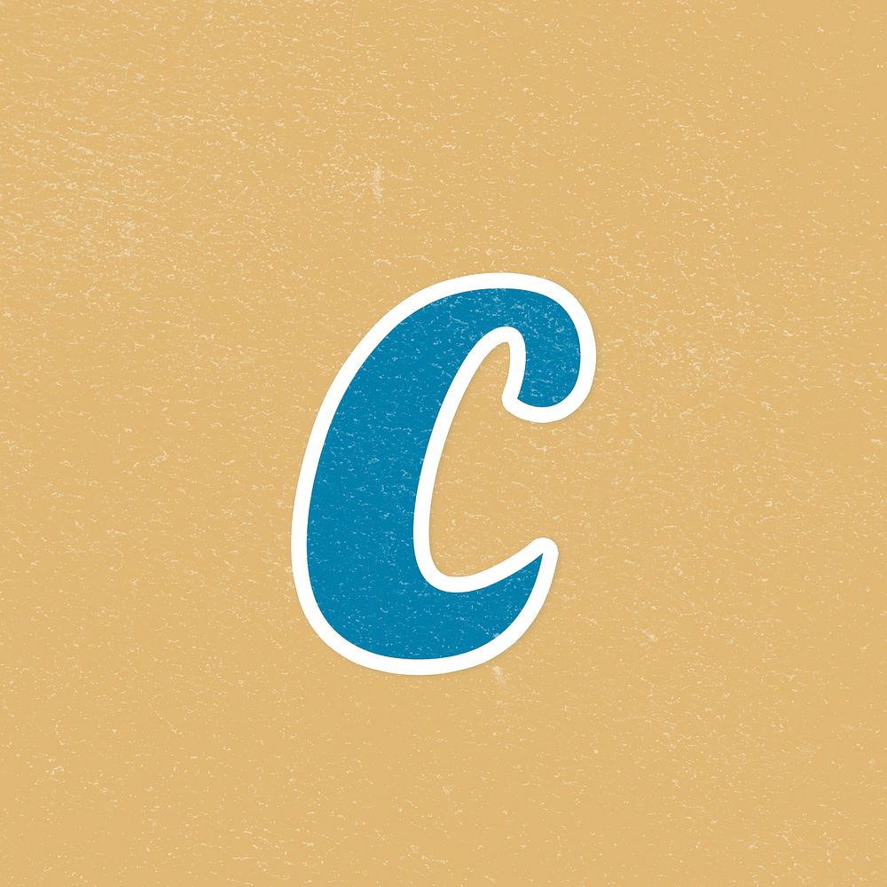 Psd Letter c alphabet lettering