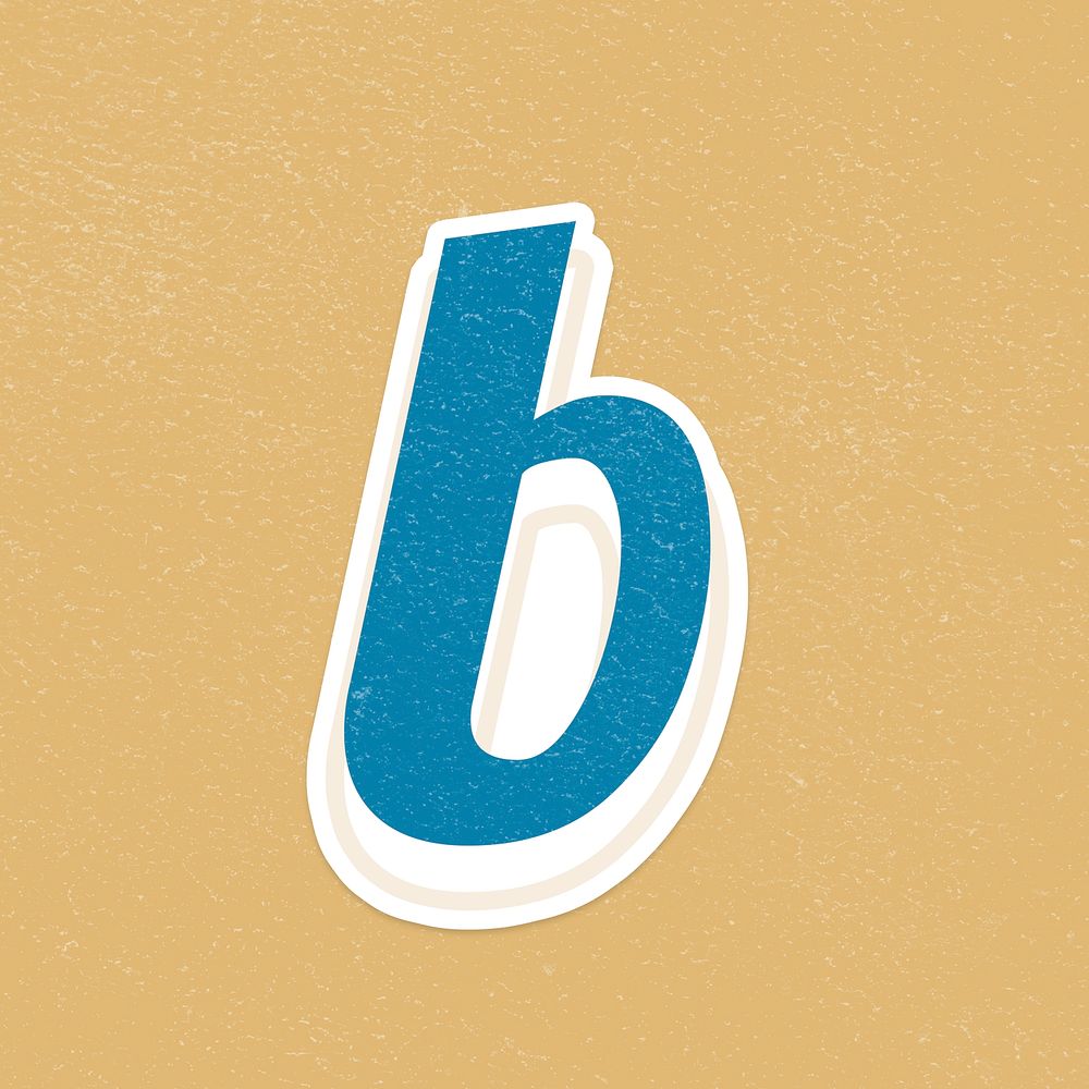 Letter b psd alphabet lettering