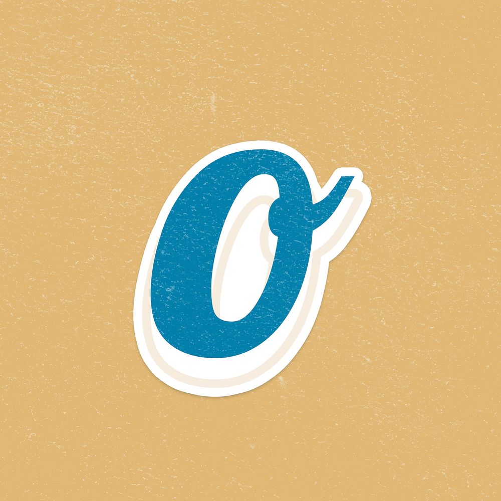 Letter o psd bold retro display font lettering