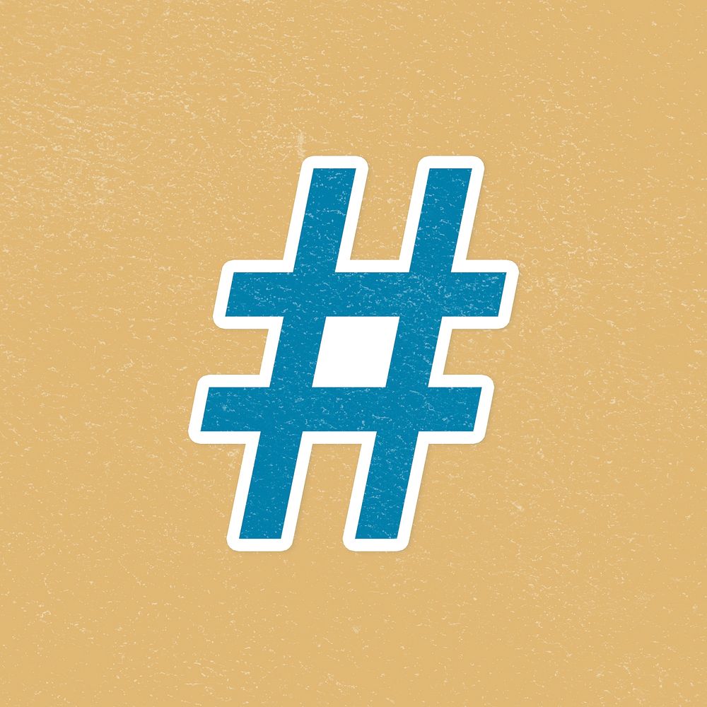 # Hashtag sign psd symbol retro display font
