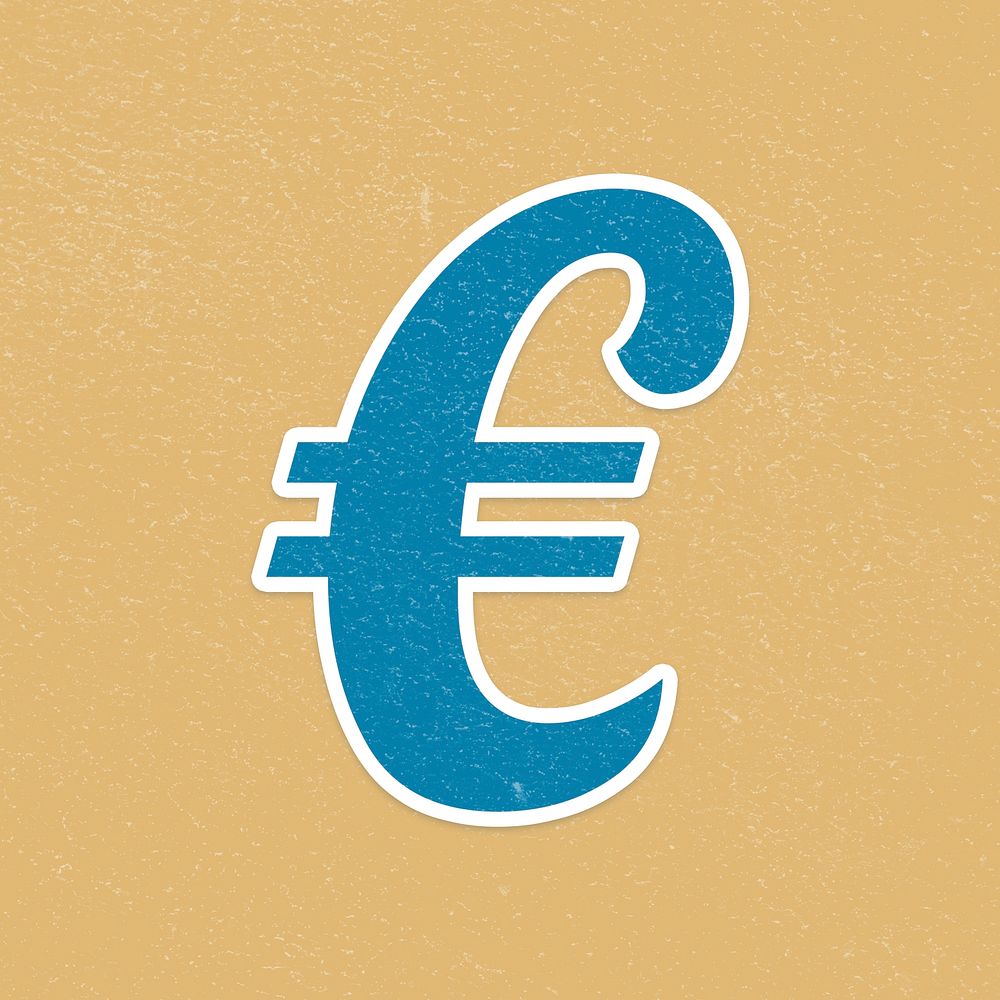 € Euro sign psd symbol retro display font