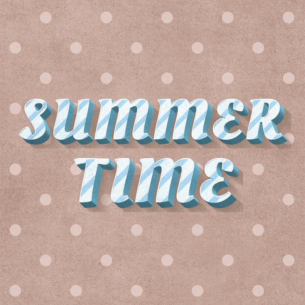 Summer time text pastel stripe pattern