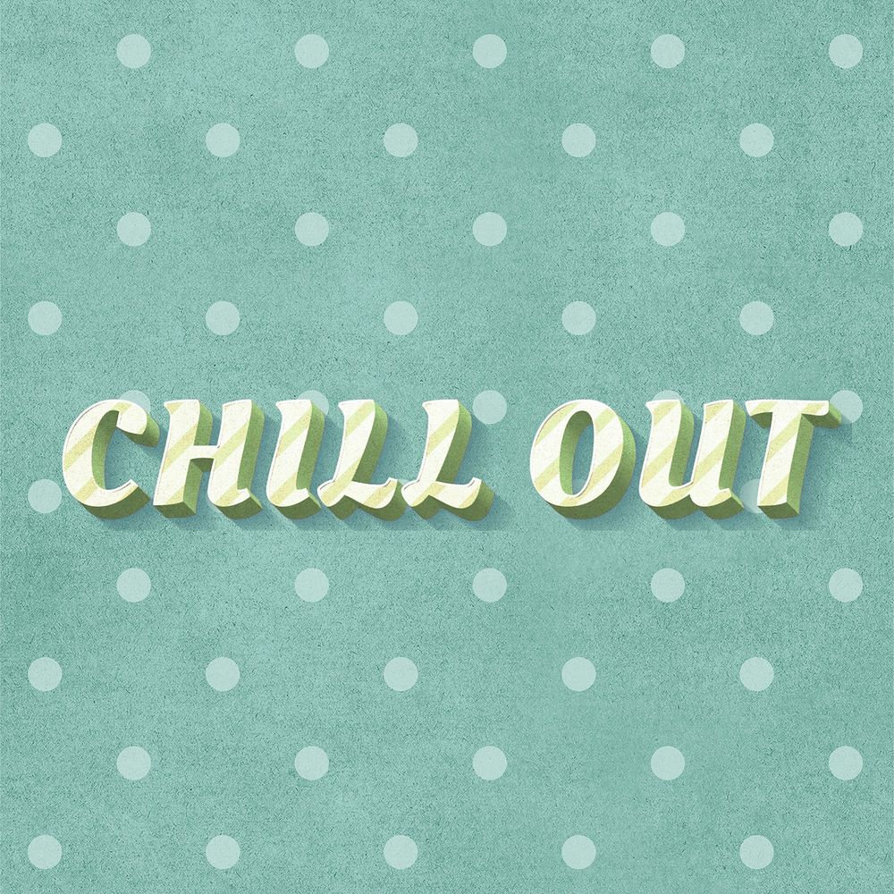 Colorful font candy cane typography word chill out