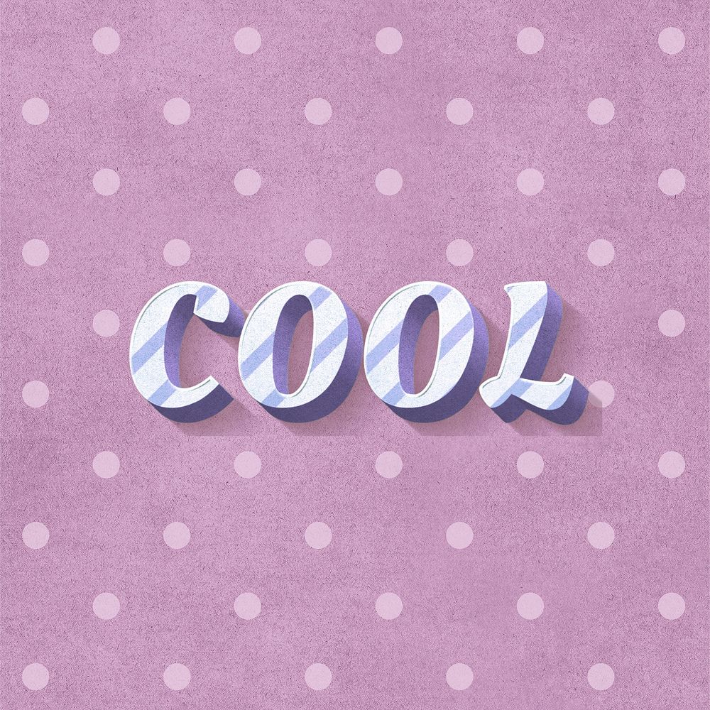 Cool word striped font typography
