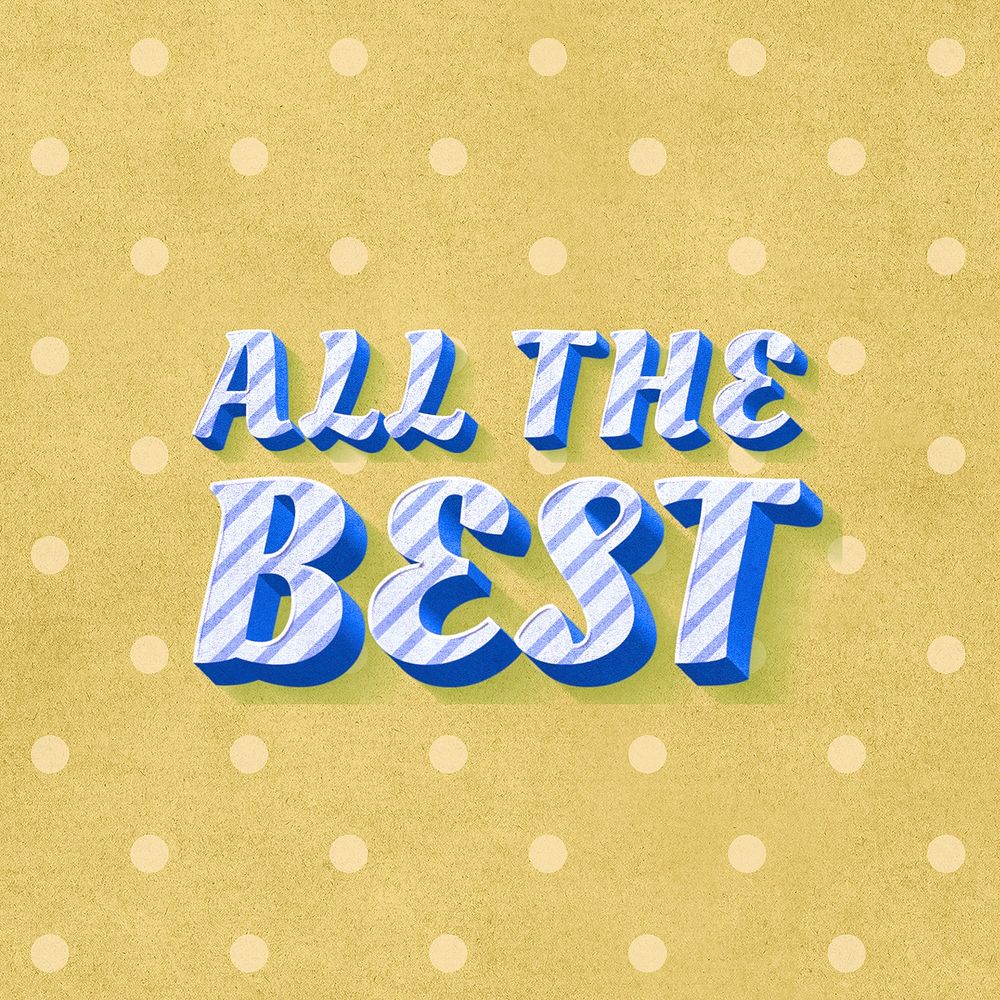 All the best text pastel stripe pattern