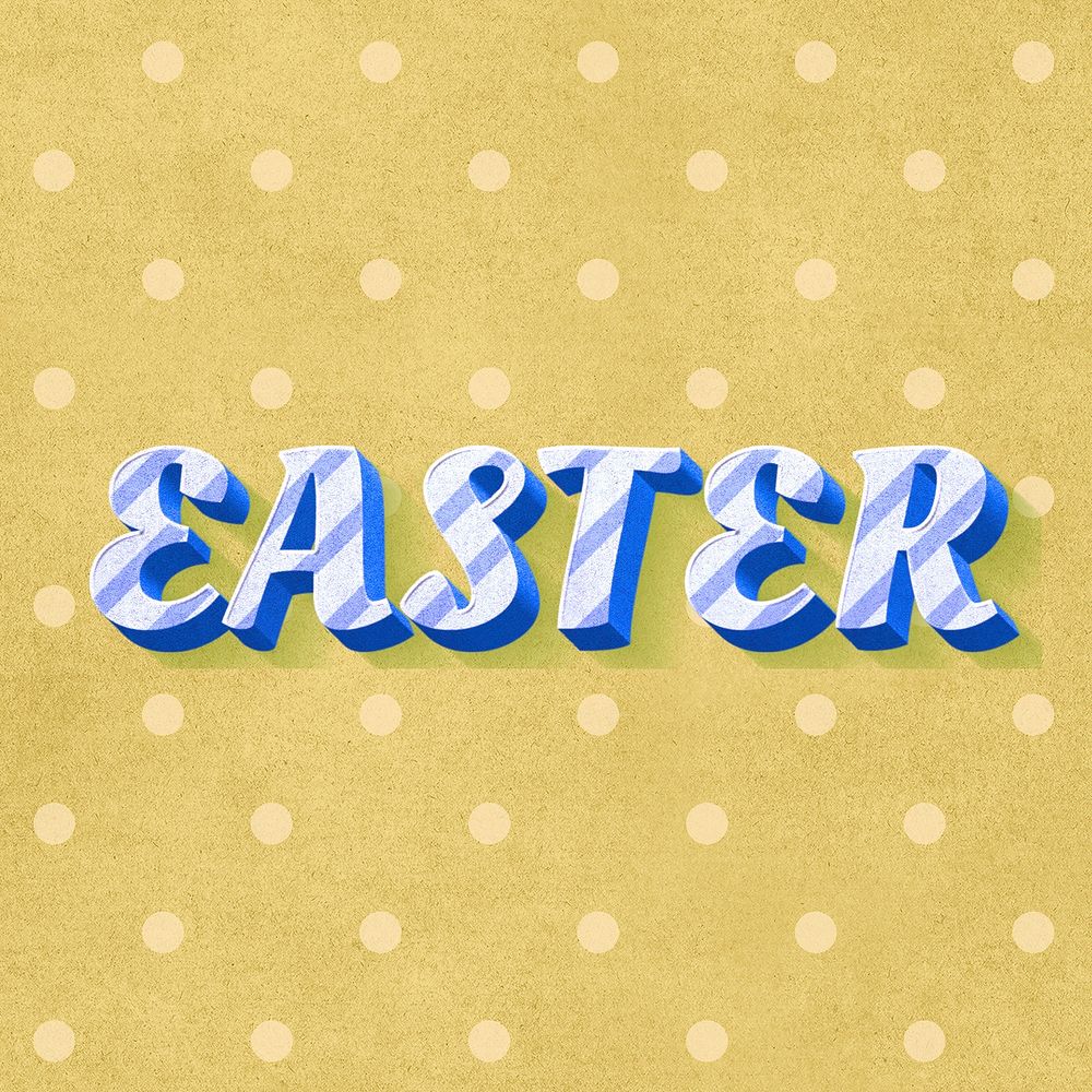 Easter text pastel stripe pattern